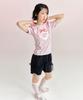 ADOREBELLE Red Heart T-Shirt - Pink