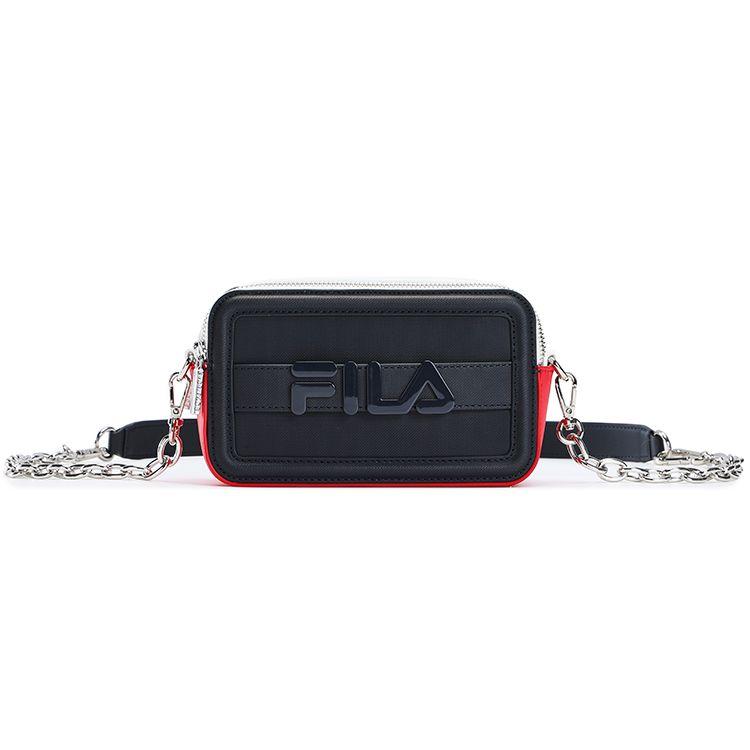 FILA Fashion Casual Trendy PU Chain Shoulder Crossbody Bag Women bags Legendary-Blue F13W239161F-NV XS