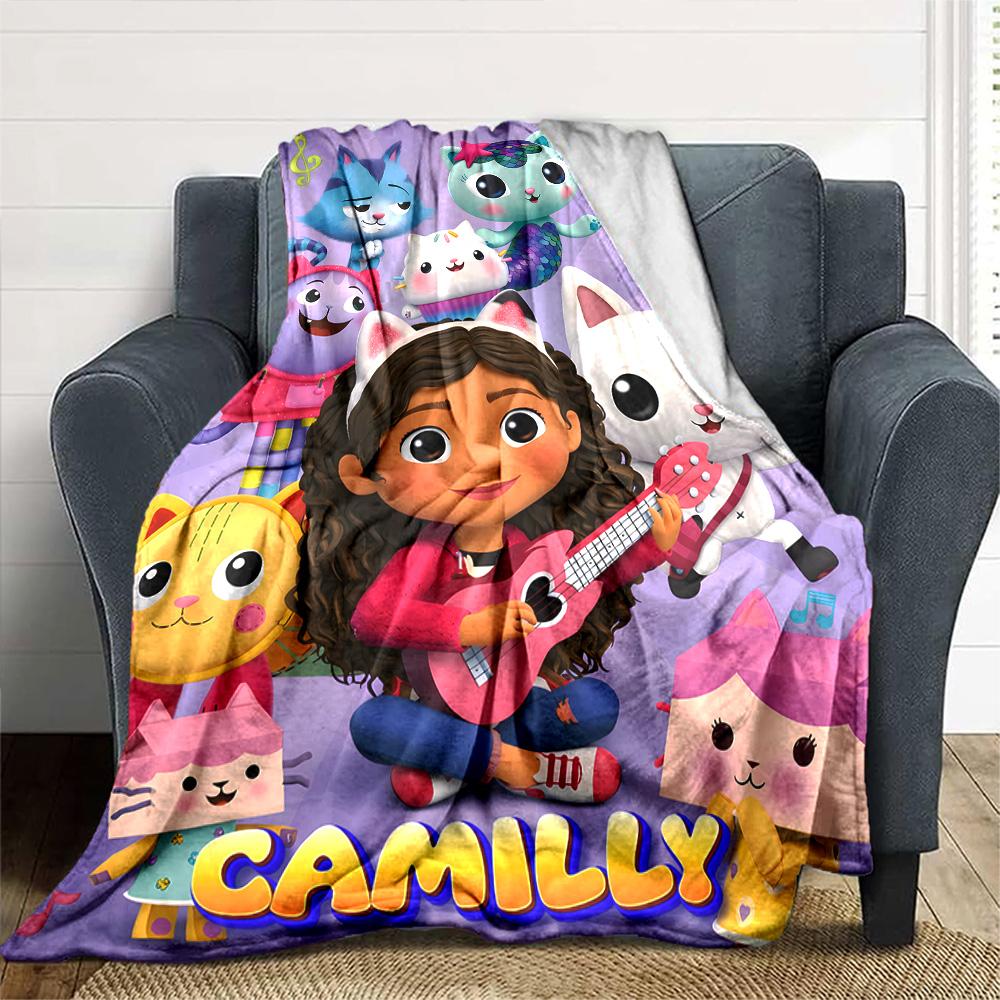 Gabby's Dollhouse Blanket Ultra-Soft Perfect for Office Chair Seaside Office Four Seasons Universal Playful Design Gift for Travel Home Birthdays