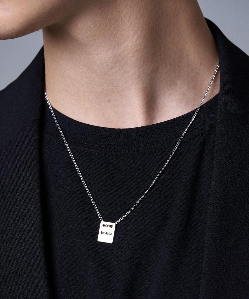 Hawha Tag Square Slim Necklace