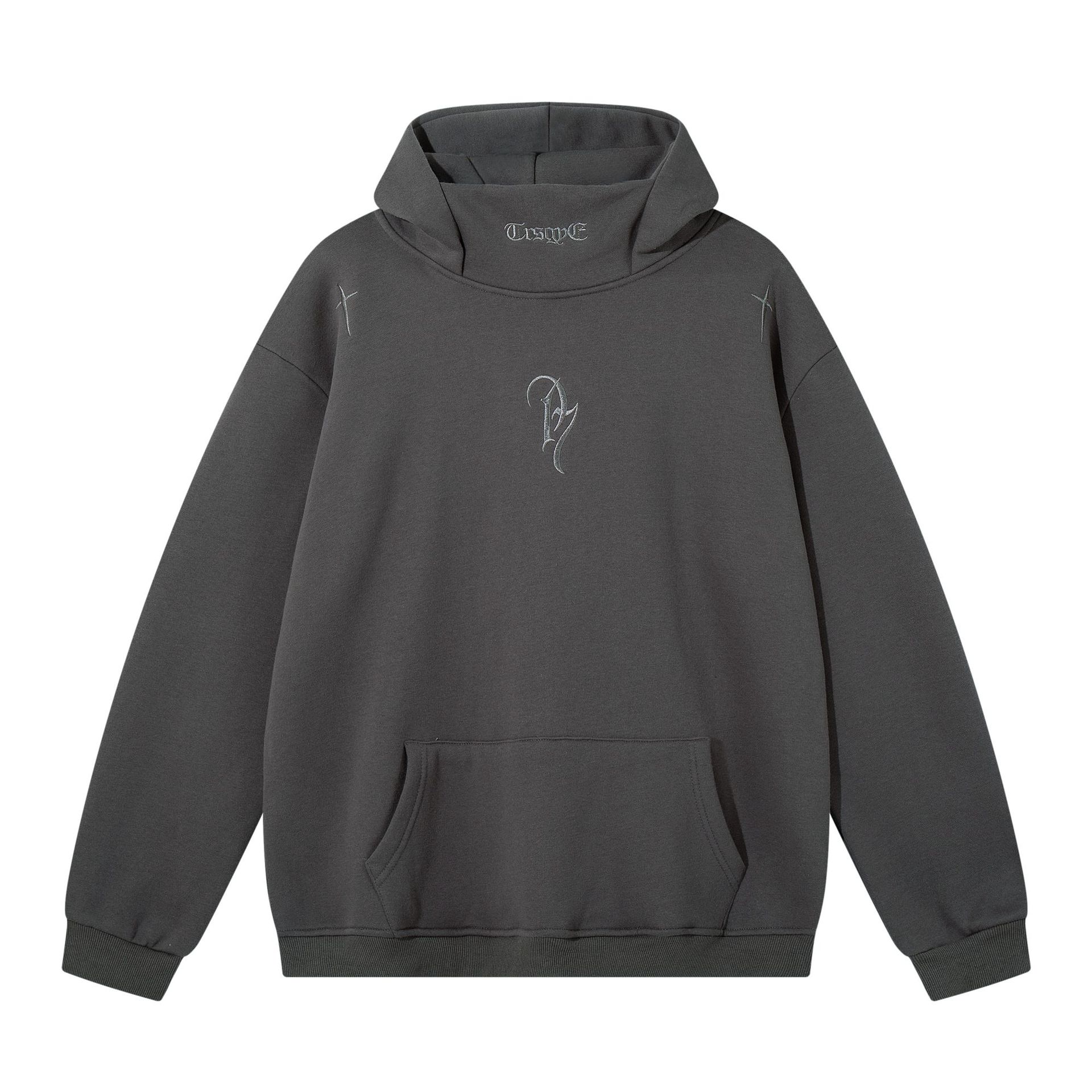 Men s Autumn American Street Trend Hip Hoodie Hidden High Street Hooded Sweater S серый