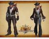 Men's and Women's Western Cowboy Halloween Costume for Adult Stage and Masquerade Events