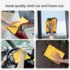 1Pc Microfiber Car Washing Towel 400GSM Double-Sided Coral Velvet Clean Towels High Water Absorption Car Wash Drying Cloth