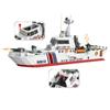 1213Pcs Military Police Coast Guard Block  DIY Patrol Boat  Model Building Brick Toys for Boy Kids Gift