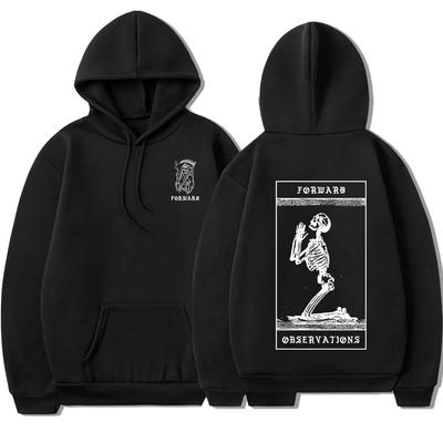 Gbrs Forward Observations Group Hoodie Punk Skeleton Hoodies Gothic Clothes Men Women Fashion Vintage Graphic Hooded Sweatshirt