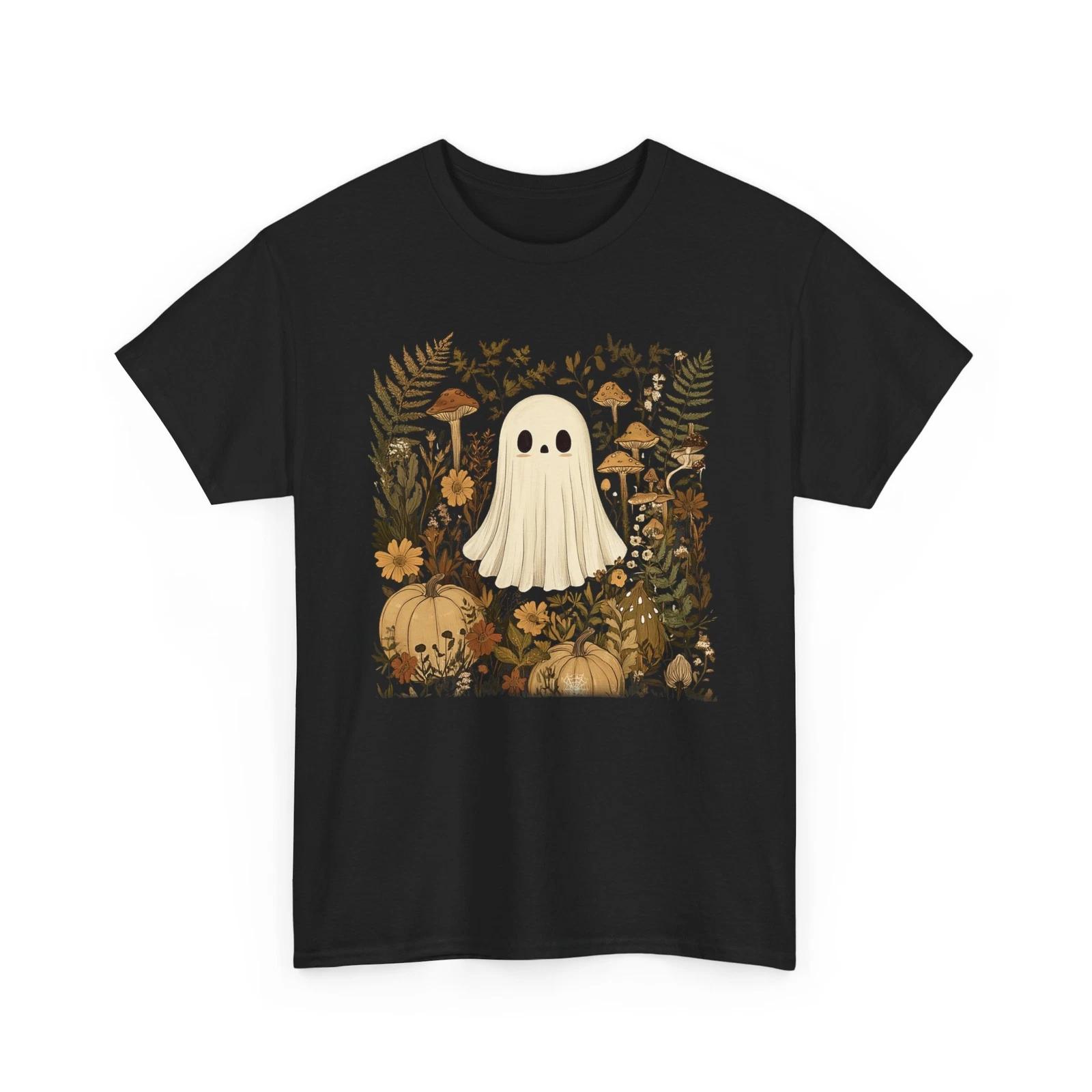 Scary Ghost Face T-Shirt | Spooky Halloween Tee | Haunted House Graphic Shirt S
