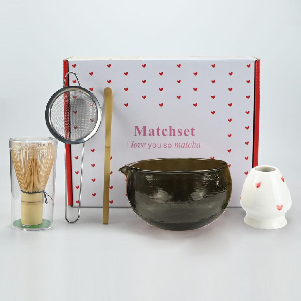 1PC/5PCS/Set Matcha Glass Bowl , Spoon, Tea Whisk, Sieve Mesh, Perfect Gift For Ceremony, Traditional Decoration