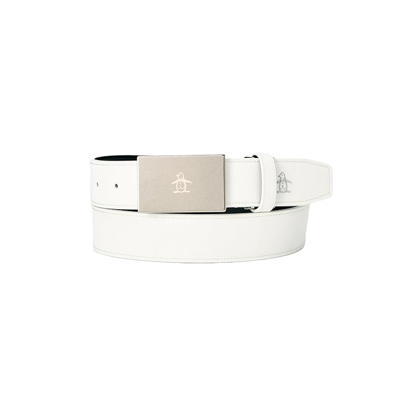 

[Munsingwear] belt eco leather Maximum 105cm made in Japan simple business golf MG4FBL00M men s WH00 (white) FREE