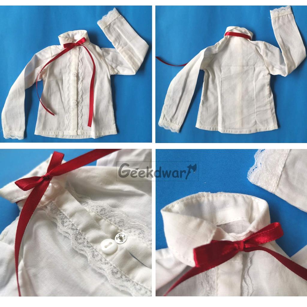 GeekDwarf of Doll Clothes Costume Student Figure Sailor Suit JK School Uniform Socks with Loafers Shoes Set of [Set 7] 1/3 (Full 7)