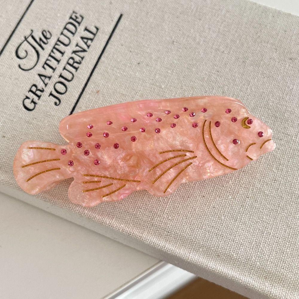 Korean Style Crab Fish Hair Claw Sweet Geometry Shark Clip Ocean Animal Hair Clip  Daily