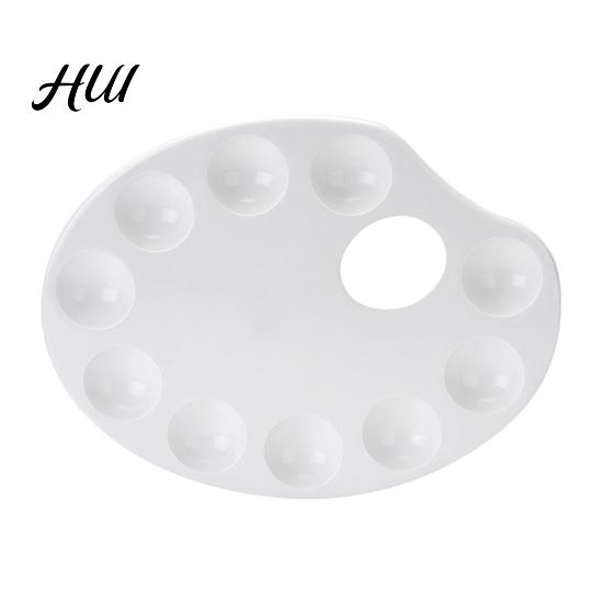 Portable Pigment Holder Paint Palette, Ten-hole Color Mixing Tray, Durable Thickened Washable Plastic Tray Art Supplies, for Watercolor Acrylic