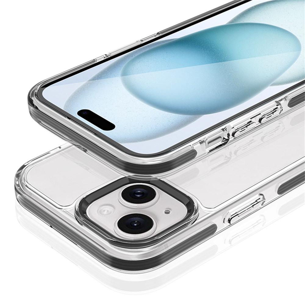 For iPhone 15 Phone Case Ultra Clear Shockproof PC+TPU Back Cover