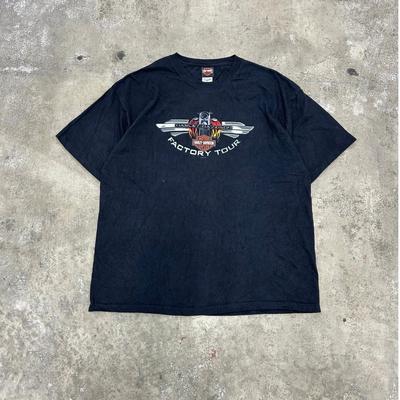 T-shirt Biker Harley 'Factory Tour' Y2K 2007 Taglia 2XL