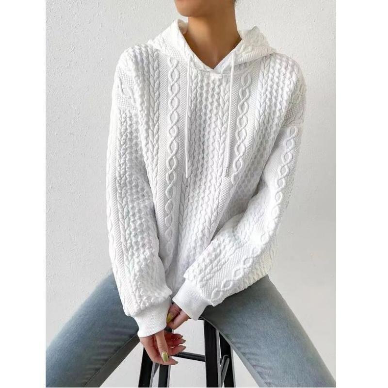 Femei Pulover cu Mânecă Lungă Hanorace cu Glugă Pulover Croială Largă Casual Solid cu Șnur