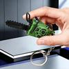 Mini Pull String Chainsaw Keychain Creative Tiny Decorative Pendant 1Pc Portable Ornament for Backpacks Key Ring Outdoor Enthusiasts Gifts