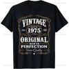 50th Birthday Gifts Women 50 Years Old Vintage 1975 Party T-Shirt Men Women Clothing Streetwear Graphic T Shirts Tops