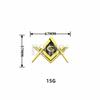 Nowe 3D Masoneria Bractwo Wolnomularskie Metal Chrom Cynk Stop Klejący Emblemat Odznaka Dekoracyjna Naklejka Akcesorium Samochodowe