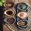 Creative Condiment Vinegar Plates Japanese Soy Sauce Dish Retro Ceramic Plates Sushi Wasabi Flavored Plates Kitchen Tableware