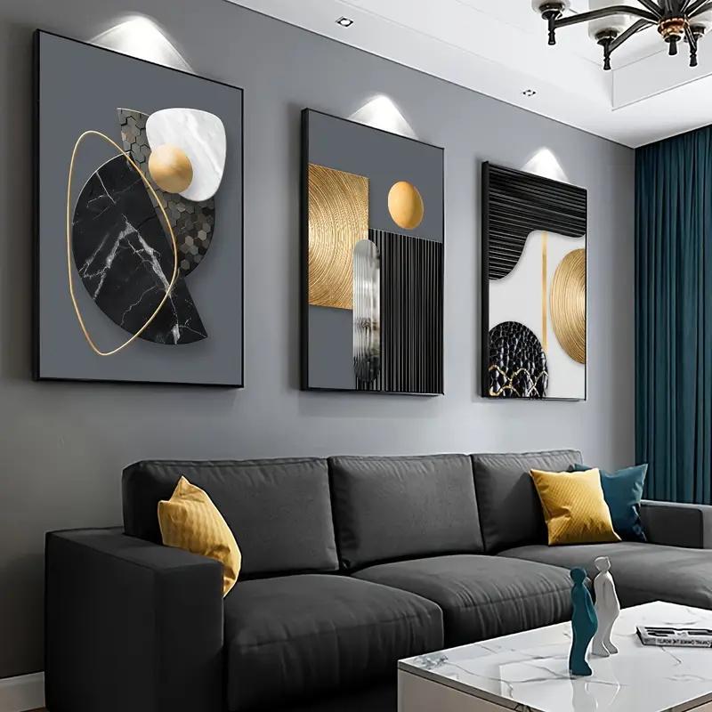 3pcs Canvas Poster Abstract Geometry Art Beautiful Marble Art Simple Design Decoration Gift for Friend Living Room Bedroom Decor