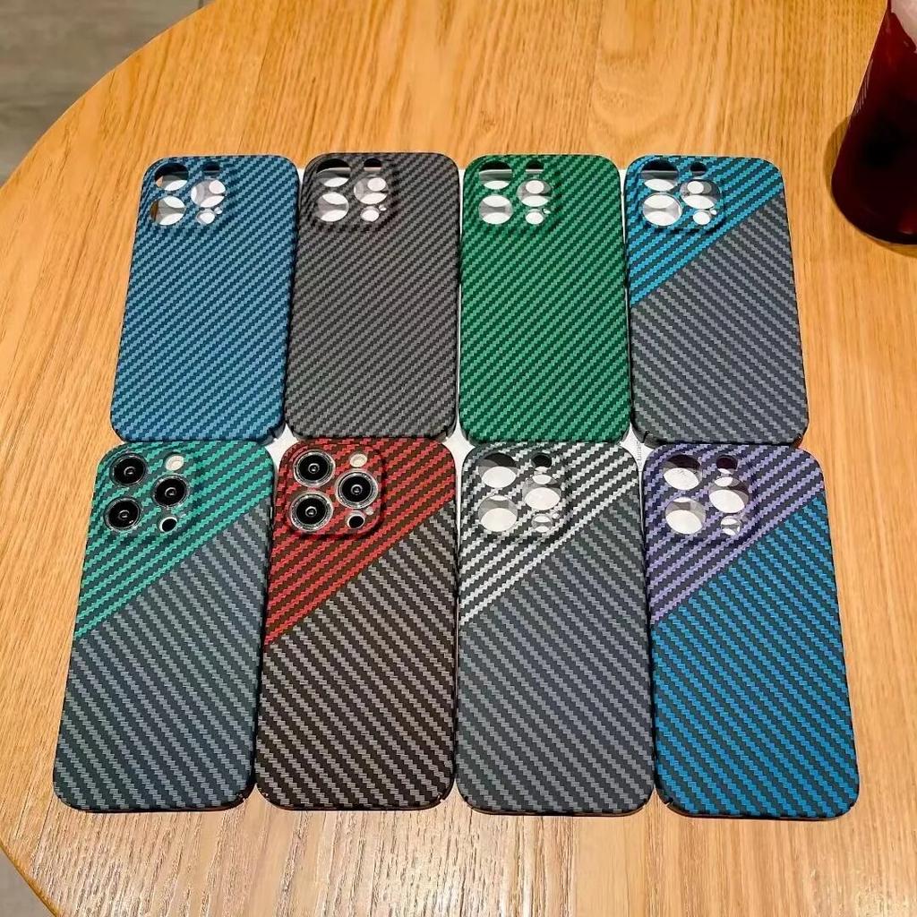Moda padrão de fibra carbono fosco caso para iphone 15 pro max 14 13 11 12 ultra fino capa completa proteção telefone capa