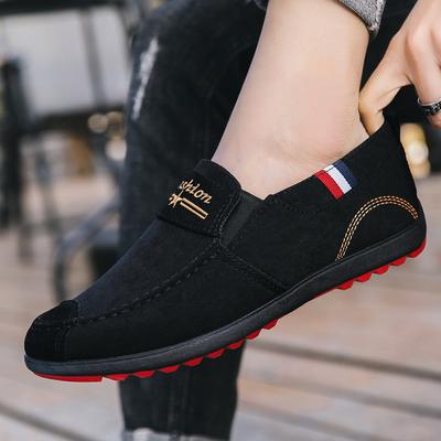 Four Hot-Selling Canvas Shoes Men'S Shoes Lazy Shoes Men'S Casual Solid-Color Foot Cover And One Pedal Soft-Soled Driving Shoes