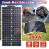 200W Flexible Solarmodule Wasserdicht Monokristallin Bestes Solarpanel für Zuhause Wohnmobil Boot Camping 18V Ladung