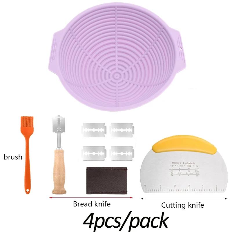 Foldable Bread Fermentation Basket Silicone Bread Making Baking Fermentation Baking Tools Home Kitchen Practical Accessories