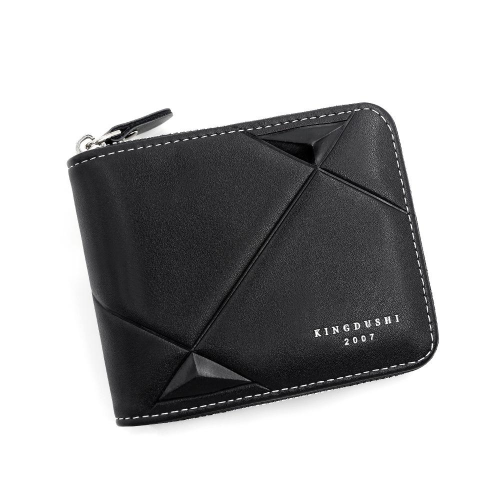 

Модный мужской короткий кошелек с трехмерным тиснением, большой емкости, на цепочке, с петлями, для монет, зажим для нескольких карт