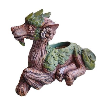 Creatieve Drakenboom Unieke Vetplant Pot Hars Tuinbeeld Decoratieve Plantenpot Cadeau voor Natuurliefhebbers