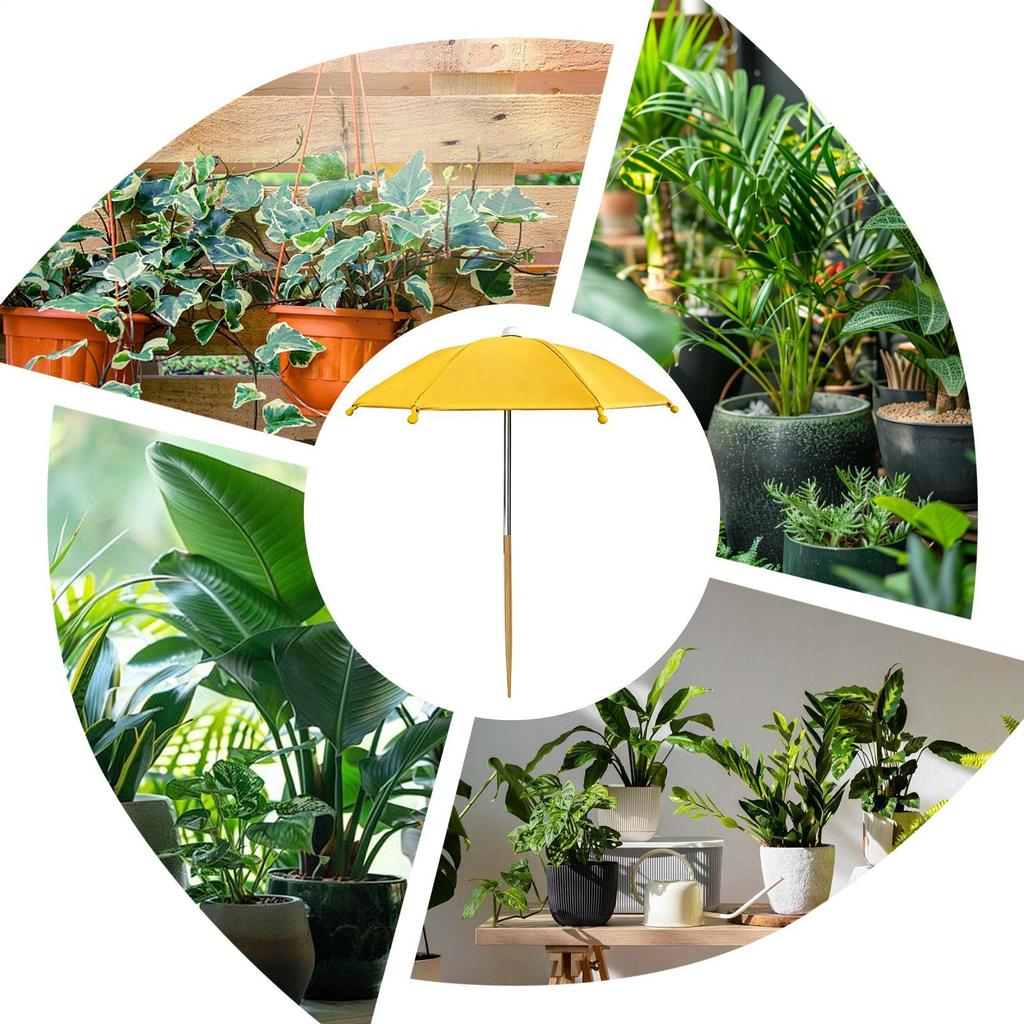 Sombrilla para Plantas Protección UV Sombrilla Para Flores de Exterior Maceta Exterior Sombrilla Para Jardineros Porche Patio Patio Trasero Terraza