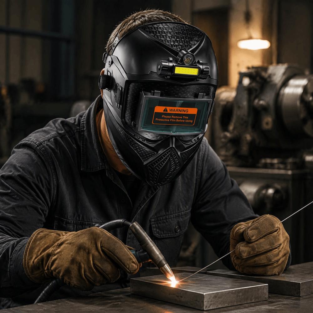 Premium Face Hood Color Auto Darkening Welding Helmet 0.01ms True Color Lens Welding Shield  DIY