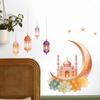 Painted Chandelier Moon Church Sticker Living Room Study Background Wall Decoration Wall Sticker