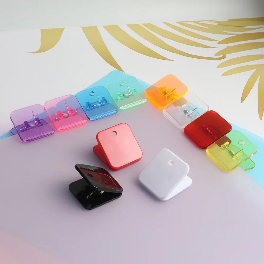 10 pezzi/confezione fermagli per cucire angoli in acrilico con coda lunga per forniture, morsetti in plastica per tessuti e camicie