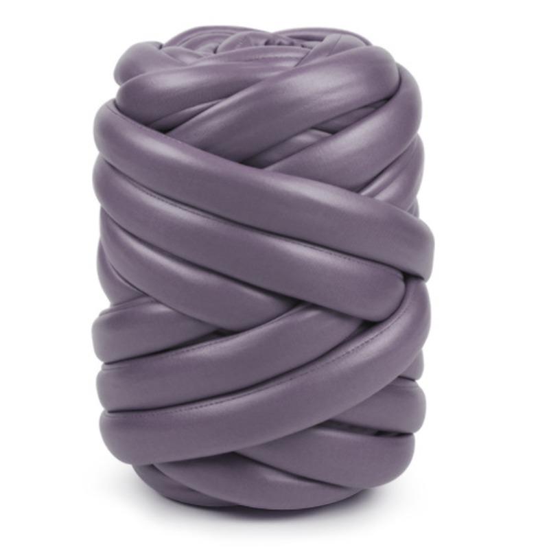 500g Roll Matte Nappa Faux Leather Yarn 2.5cm Chunky Iceland Core Thick Soft Yarn Handmade DIY Bag Knitting Materials