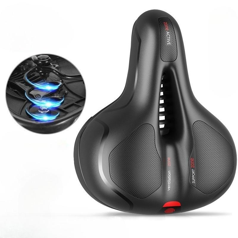 Bicycle Seat Cushion Thickened Soft Silicone Suspension Comfortable Breathable Mountain Bike Saddle Riding Equipment Accessories