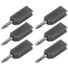 10PCS 4mm Banana Plug PE Brass No Soldering Connectors Electrical Testing Accessories J.10030Black