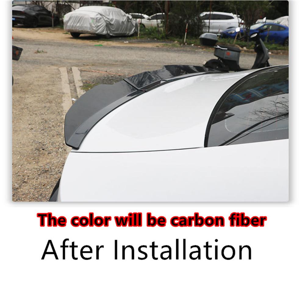 Car Rear Trunk Spoiler Lip Roof Tail Wing Carbon Fiber Adjustable For Car Sedan