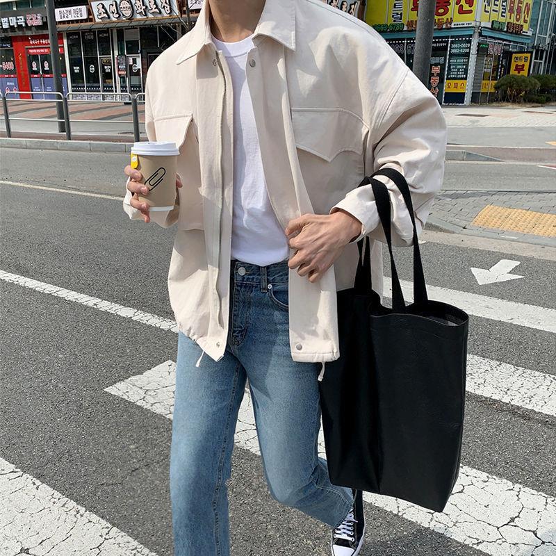 

Рабочая куртка мужская осенняя новая корейская версия модная повседневная японская ретро универсальная куртка с лацканами 2XL