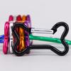 10pcs Bone Aluminum Keychains Clip Hiking Keychains Mountaineering Carabiner for Travel and Sports