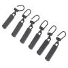 6pcs Black Zipper Pull Replacement Small Hole Zipper Pull Tab Detachable Zipper Pull  Handbags