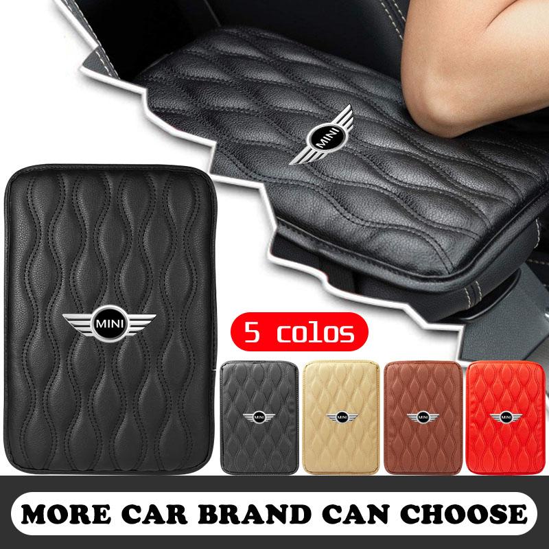 1Pcs Leather Auto Armrest Pads Protective Waterproof Hand Cushion For MINI Cooper R56 Fridge 323 R56 F56 50 60 53 F56 Countryman