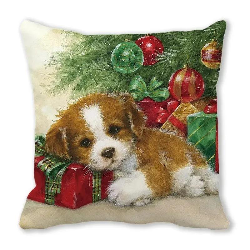 

Наволочки с рождественской тематикой Аксессуары для автомобиля Офис Санта-Клаус Гостиная Диван Домашние наволочки 40x40cm