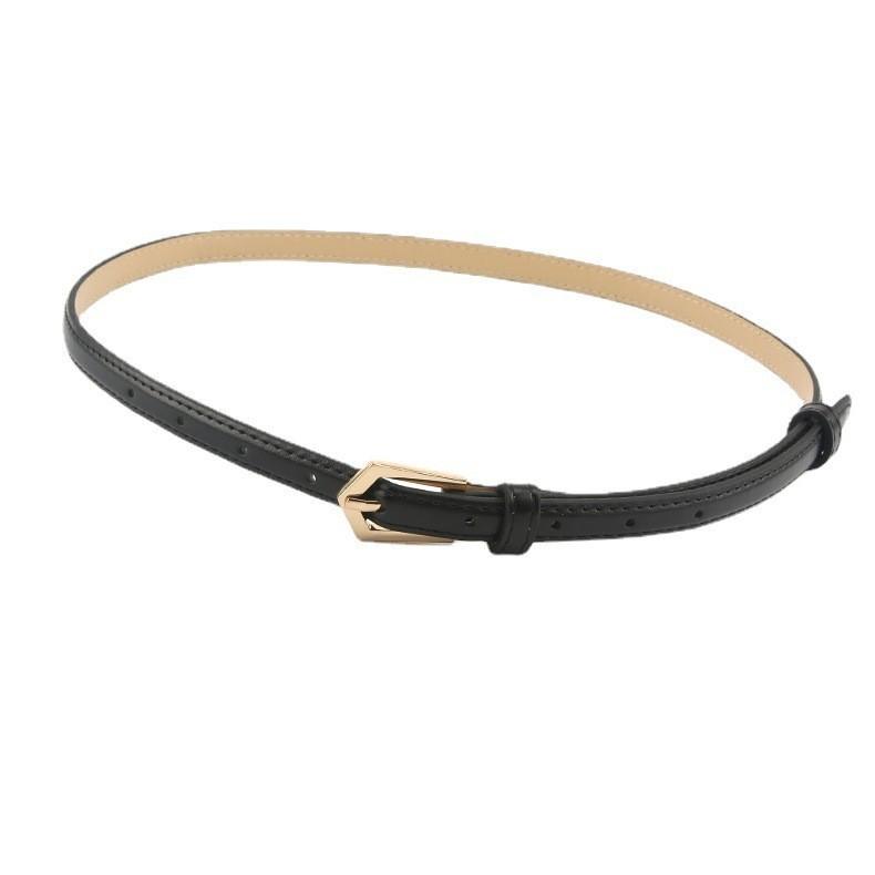 European And American Geometric Buckle Ladies' Thin Belt Ins Style Versatile With Dresses Suits And Jeans Narrow