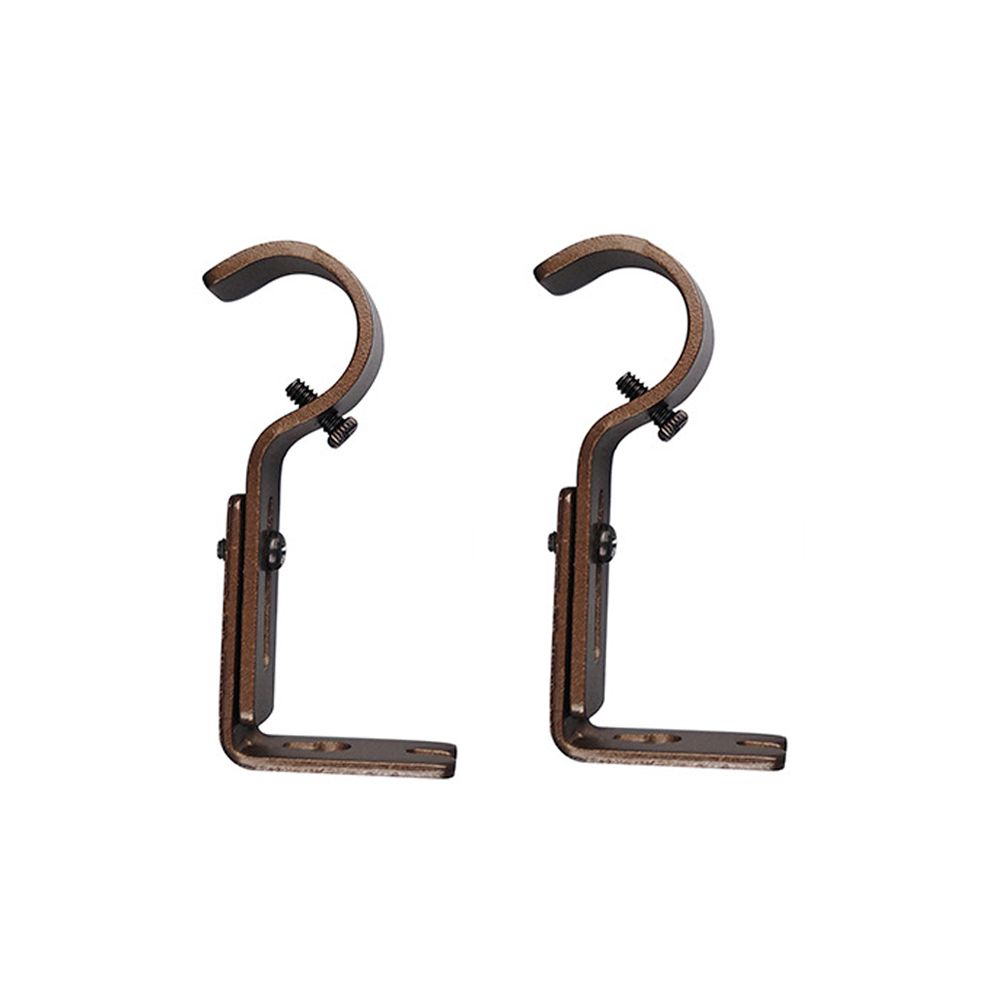 2 pcs Wall-mounted Extendable Curtain Rod Bracket Hanging Hook Adjustable Curtain Rod Support Easy Installation Rust Resistant