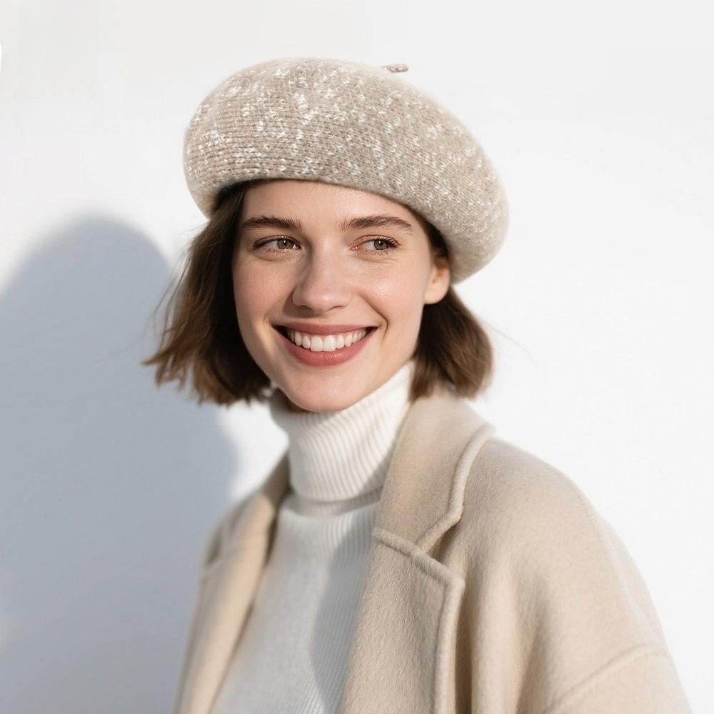 Wool Painter Caps Knitted Artist Hat Elegant Women Berets  Girls