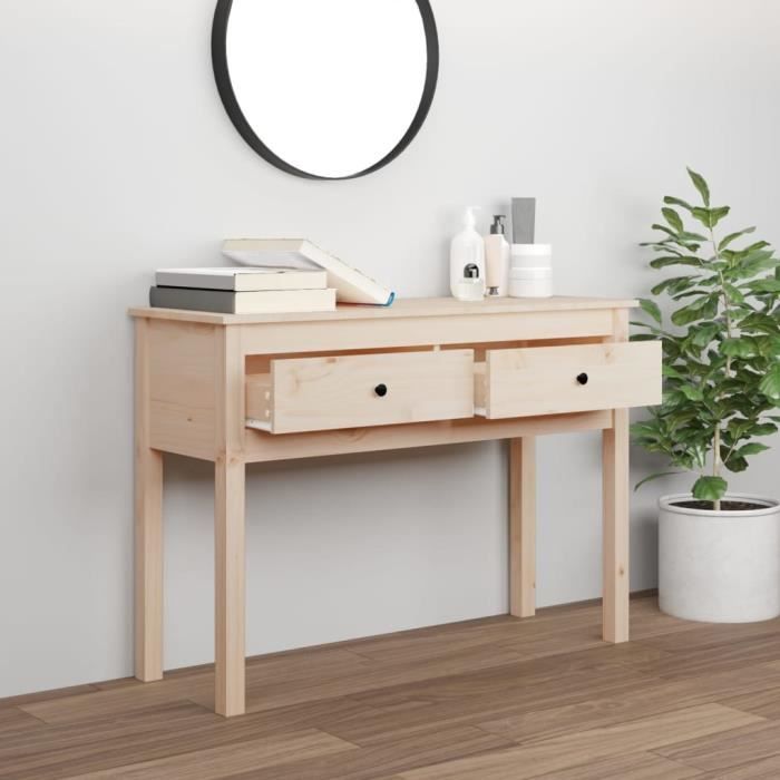 VidaXL Console Table 100x35x75 Cm Solid Pine Wood 814614