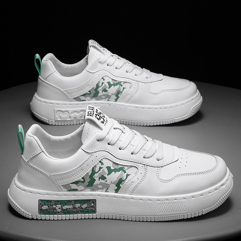 Four Seasons Men's Low-Top Lace-Up Casual Sneakers Teen Fashion Platform Outdoor Board Shoes