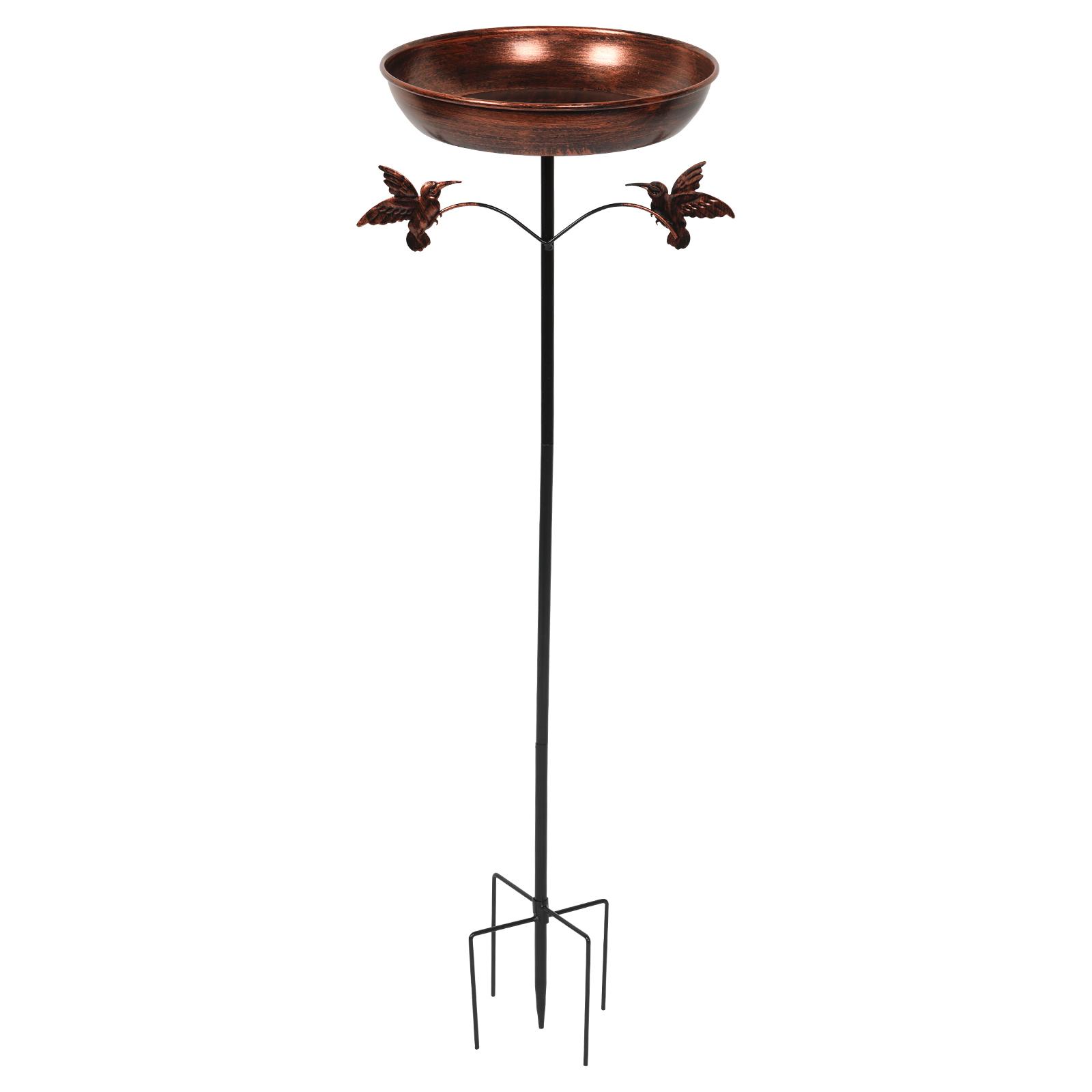 

Garden Birdbath Outdoor Metal Bird Bath for Outside Vintage Standing Bird Feeder Bowl for Outdoor Garden Patio Yard Decor бронзовий
