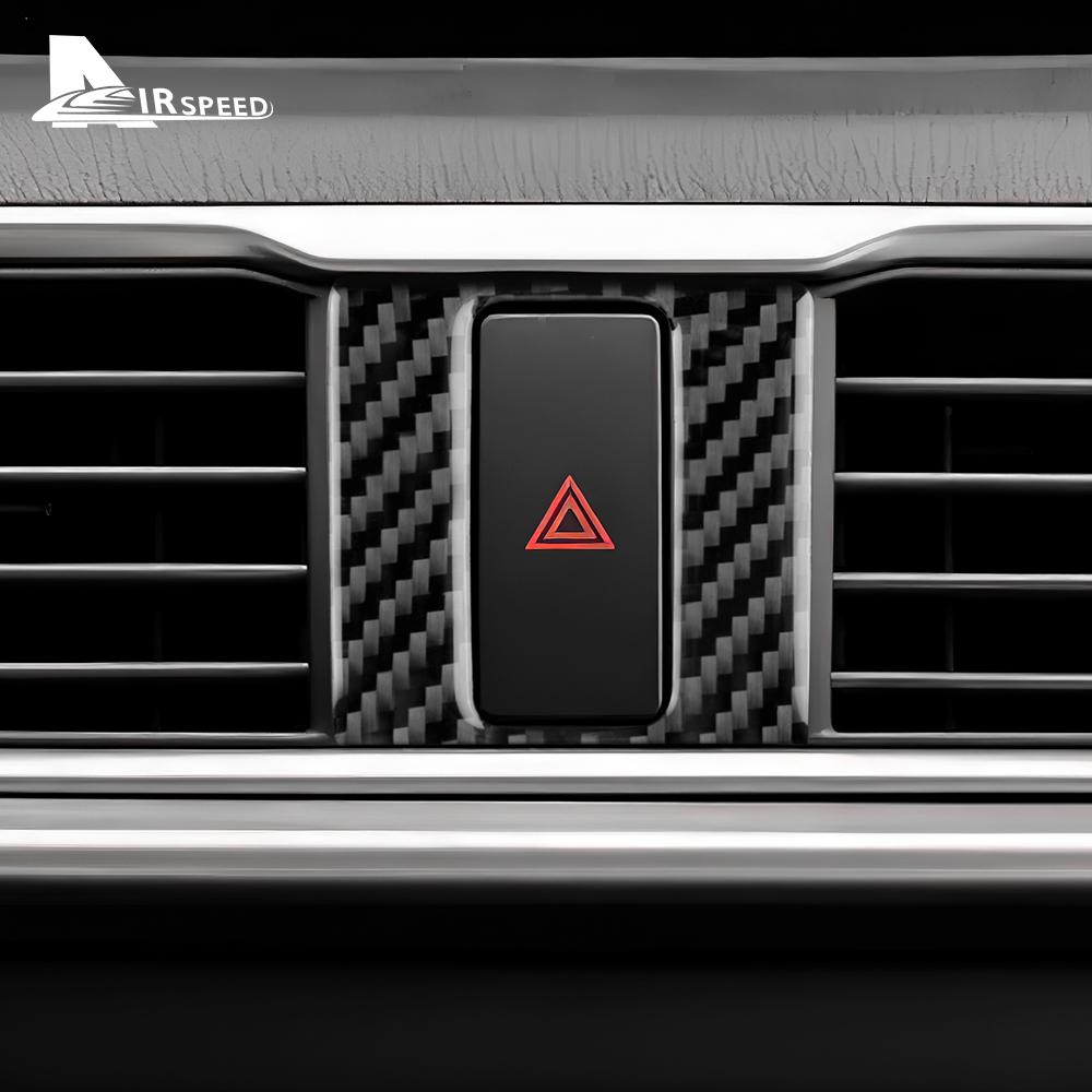 Real Carbon Fiber For Mazda 3 Axela 2014 2015 2016 2017 2018 LHD RHD Car Warning Light Frame Panel Inteior Accessories Sticker