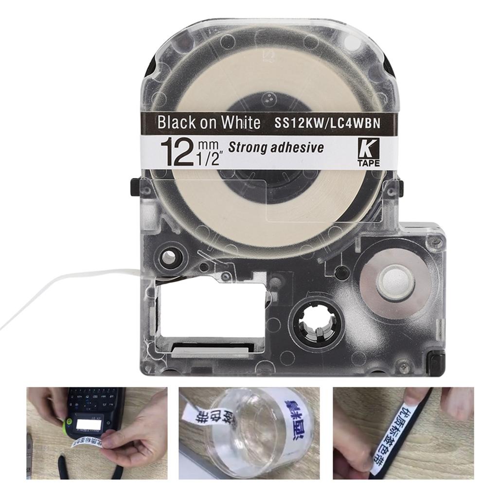 12mm Label Machine Ribbon Fit for King Jim for SR230CH 8 Meters Length